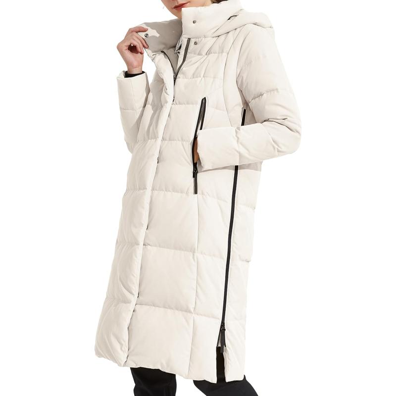 Orolay Women’s Thickened Long Down Jacket Winter Down Coat Hooded ...