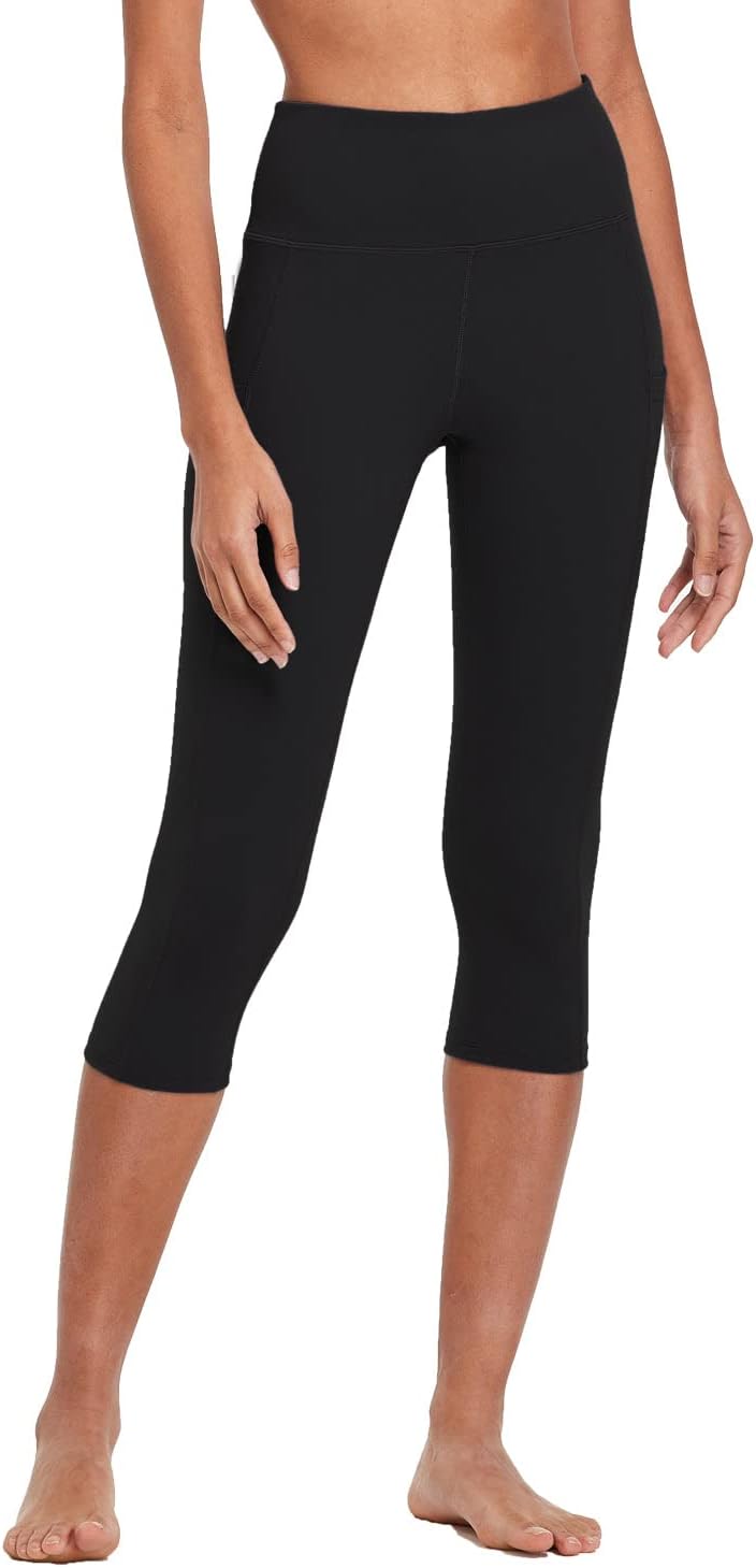 BALEAF Women’s Capri Leggings High Waisted Yoga Pants Stretch 3/4 ...